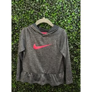 Nike Dri-Fit, Toddler Girl Nike Athletic long sleeve Gray Shirt, Size 2T